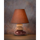 Lampe de table contemporaine céramique brune Galet