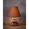 Lampe de table contemporaine céramique brune Galet