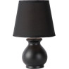 Lampe de table vintage céramique et tissu noir Cindy