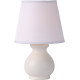 Lampe de table vintage céramique et tissu blanc Cindy