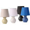 Lampe de table vintage céramique et tissu blanc Cindy