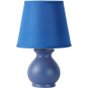 Lampe de table vintage céramique et tissu bleu Cindy