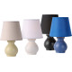 Lampe de table vintage céramique et tissu taupe Cindy