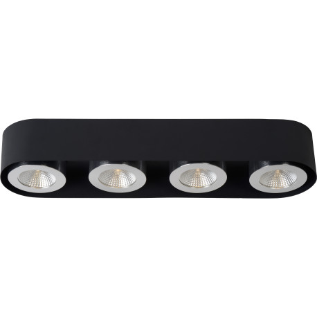 Plafonnier moderne en aluminium noir 4 LED Nahïa