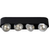 Plafonnier moderne en aluminium noir 4 LED Nahïa