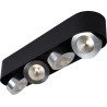 Plafonnier moderne en aluminium noir 4 LED Nahïa