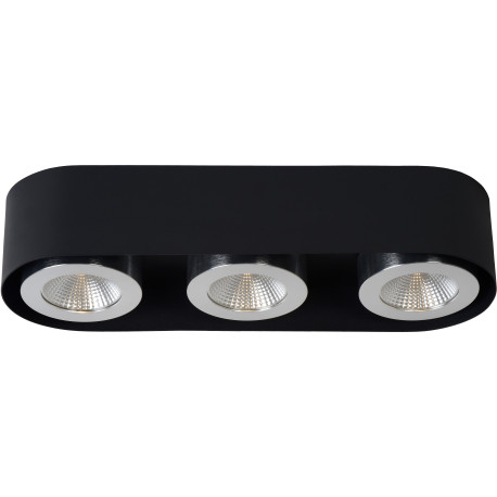 Plafonnier moderne en aluminium noir 3 LED Nahïa