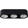 Plafonnier moderne en aluminium noir 3 LED Nahïa
