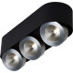 Plafonnier moderne en aluminium noir 3 LED Nahïa