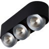 Plafonnier moderne en aluminium noir 3 LED Nahïa