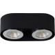 Plafonnier moderne en aluminium noir 2 LED Nahïa