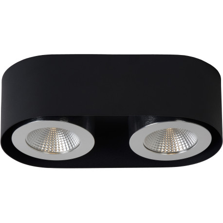 Plafonnier moderne en aluminium noir 2 LED Nahïa