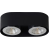 Plafonnier moderne en aluminium noir 2 LED Nahïa