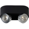 Plafonnier moderne en aluminium noir 2 LED Nahïa