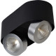 Plafonnier moderne en aluminium noir 2 LED Nahïa