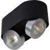 Plafonnier moderne en aluminium noir 2 LED Nahïa