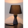 Lampe à poser rustique en céramique et tissu noir Lois