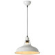 Suspension industrielle en métal blanc Ø31 cm Odile