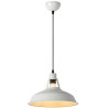 Suspension industrielle en métal blanc Ø31 cm Odile