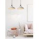 Suspension industrielle en métal blanc Ø31 cm Odile