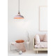 Suspension industrielle en métal rose Ø31 cm Odile
