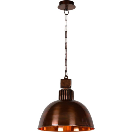 Suspension style industriel métal cuivré Ø35 cm Odon