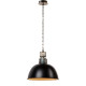 Suspension style industriel métal noir Ø35 cm Odon