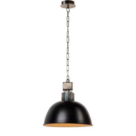 Suspension style industriel métal noir Ø35 cm Odon