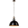 Suspension style industriel métal noir Ø35 cm Odon