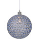 Suspension moderne en métal & acrylique bleu Ø30 cm Olivia