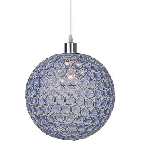 Suspension moderne en métal & acrylique bleu Ø30 cm Olivia