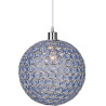 Suspension moderne en métal & acrylique bleu Ø30 cm Olivia