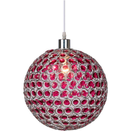 Suspension moderne en métal & acrylique violet Ø30 cm Olivia