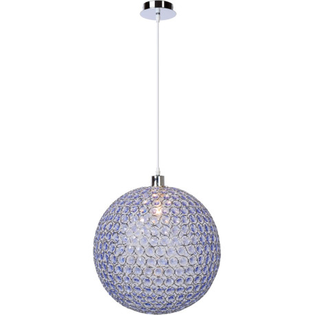 Suspension moderne en métal & acrylique bleu Ø40 cm Olivia