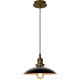 Suspension vintage en métal noir Ø25 cm Pascau