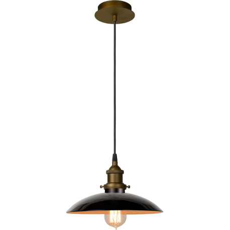 Suspension vintage en métal noir Ø25 cm Pascau