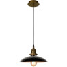 Suspension vintage en métal noir Ø25 cm Pascau