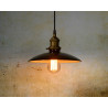 Suspension vintage en métal noir Ø25 cm Pascau