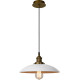 Suspension vintage en métal blanc Ø32 cm Pascau