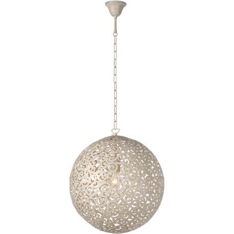 Lustre moderne en métal blanc Ø40 cm Racilia