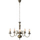 Lustre classique en métal bronzé 5 x E14 Reine