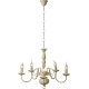 Lustre classique en métal blanc antique 5 x E14 Reine