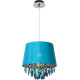Suspension moderrne en métal et acrylique turquoise Ø30 cm Régilia