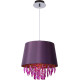 Suspension moderrne en métal et acrylique violet Ø30 cm Régilia