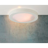Plafonnier moderne aluminium blanc pour salle de bain Ø35 Sabin