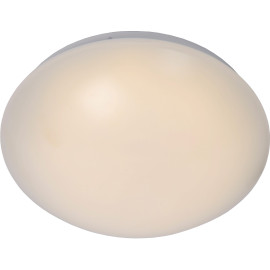 Plafonnier moderne en acier & acrylique blanc LED Ø24,5cm Saby