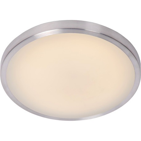 Plafonnier moderne aluminium chromé et acrylique LED Ø30 cm Salva