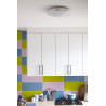 Plafonnier moderne aluminium chromé et acrylique LED Ø35,5 cm Salva