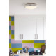 Plafonnier moderne aluminium chromé et acrylique LED Ø35,5 cm Salva