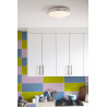 Plafonnier moderne aluminium chromé et acrylique LED Ø35,5 cm Salva